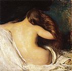 Joseph Decamp Canvas Paintings - Woman Drying Her Hair